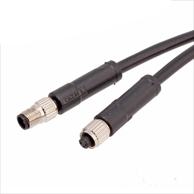 M5 3Pin 4Pin Waterproof IP67 Male Female  Mobile Aviation Plug With 1m Cable Screw Thread Locking Connector Cable Diameter 3.0mm