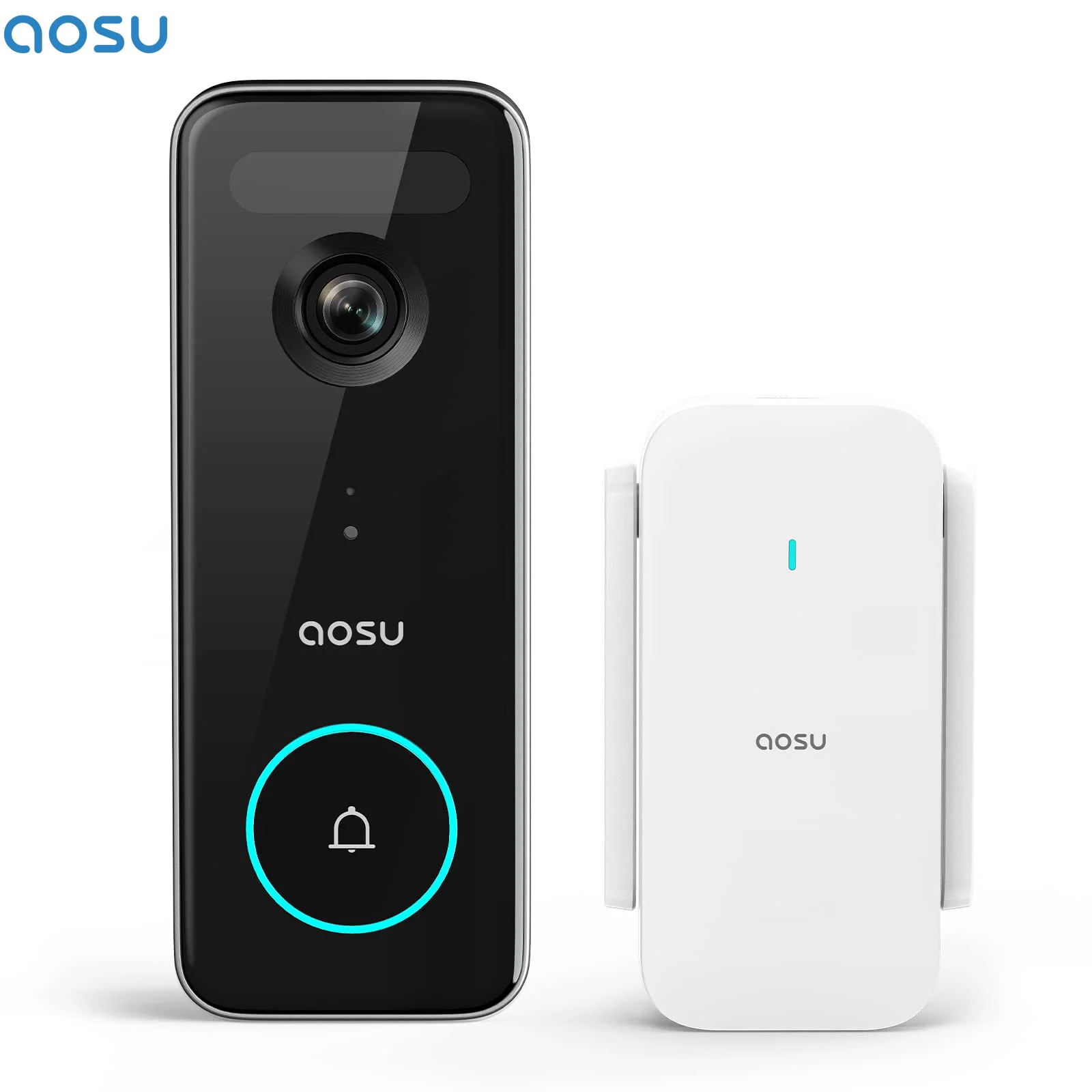 AOSU 5MP Ultra HD WiFi Video Doorbell Outdoor Camera PIR Motion Detection 2-Way Audio IP66 Wireless Door Bell Support Alex