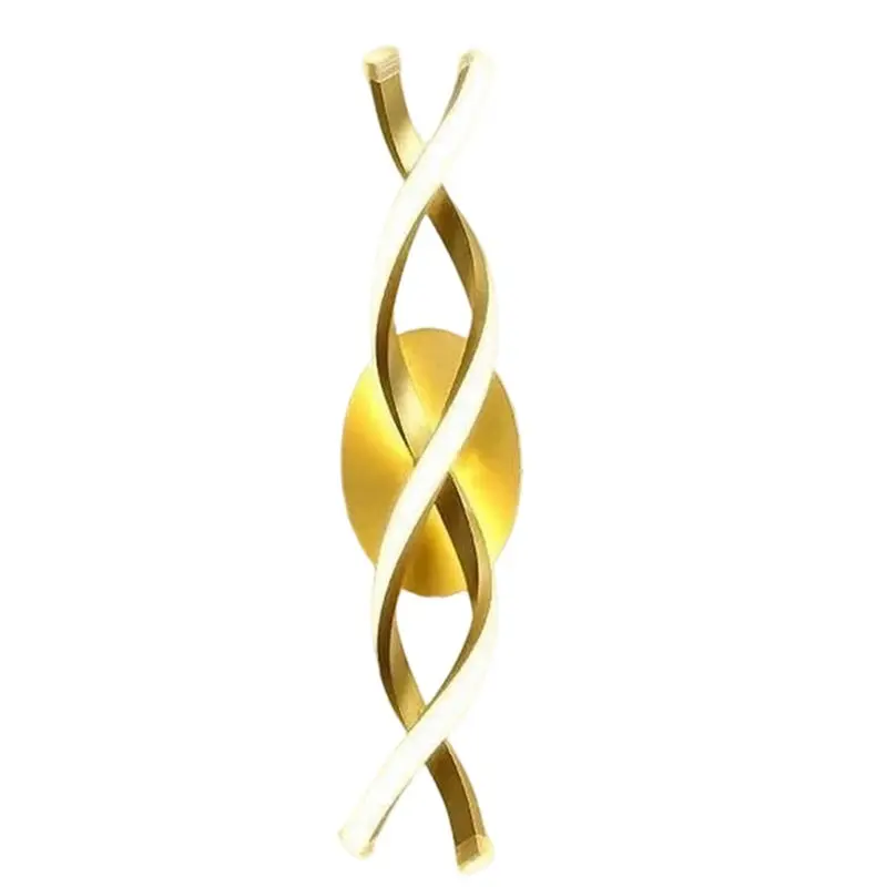 

Настенный светильник ABLJ спиральной формы, светодиодный прикроватный светильник, лестничный светильник, для спальни, отеля, прихожей, атмосферное освещение, золотой