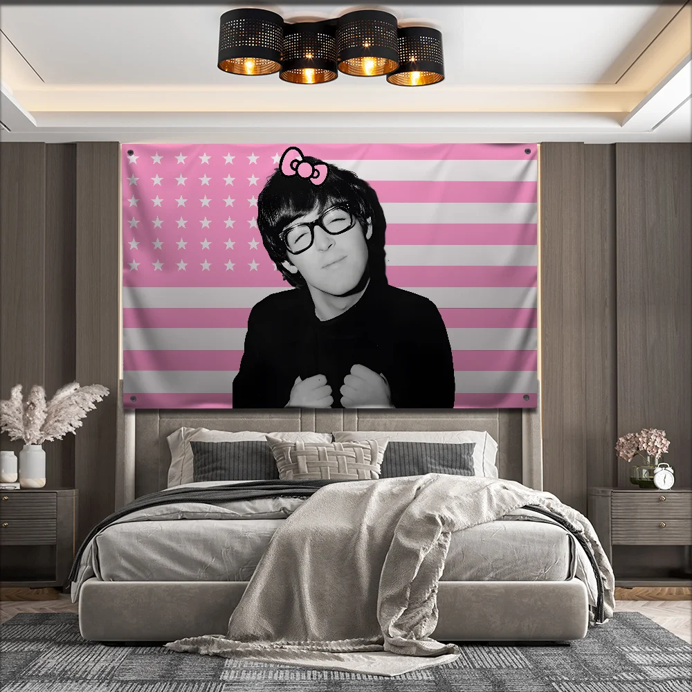 America USA P-Paul M-McCartney Flag For Garden Flags Party Living Room Home Balcony Wall Decor Banner Bedroom Tapestry Outdoor