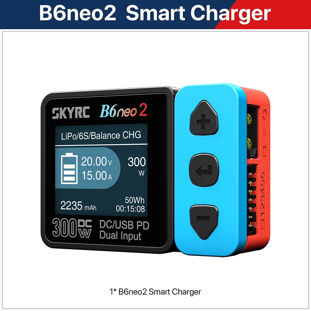 NEUES SKYRC B6neo 2 Smart Charger Multifunktions-Smart-Ladegerät DC 300 W PD 80 W LiPo/LiFe/Lilon/LiHV/NiMH/NiCd/Pb-Ladegerät