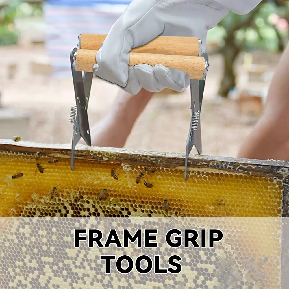 Beekeeping Frame Grip Holder Bee Hive Lift Wooden Handle Gripper Tool Bee Keeping Capture Grip For Beekeeper Supplies Equipment