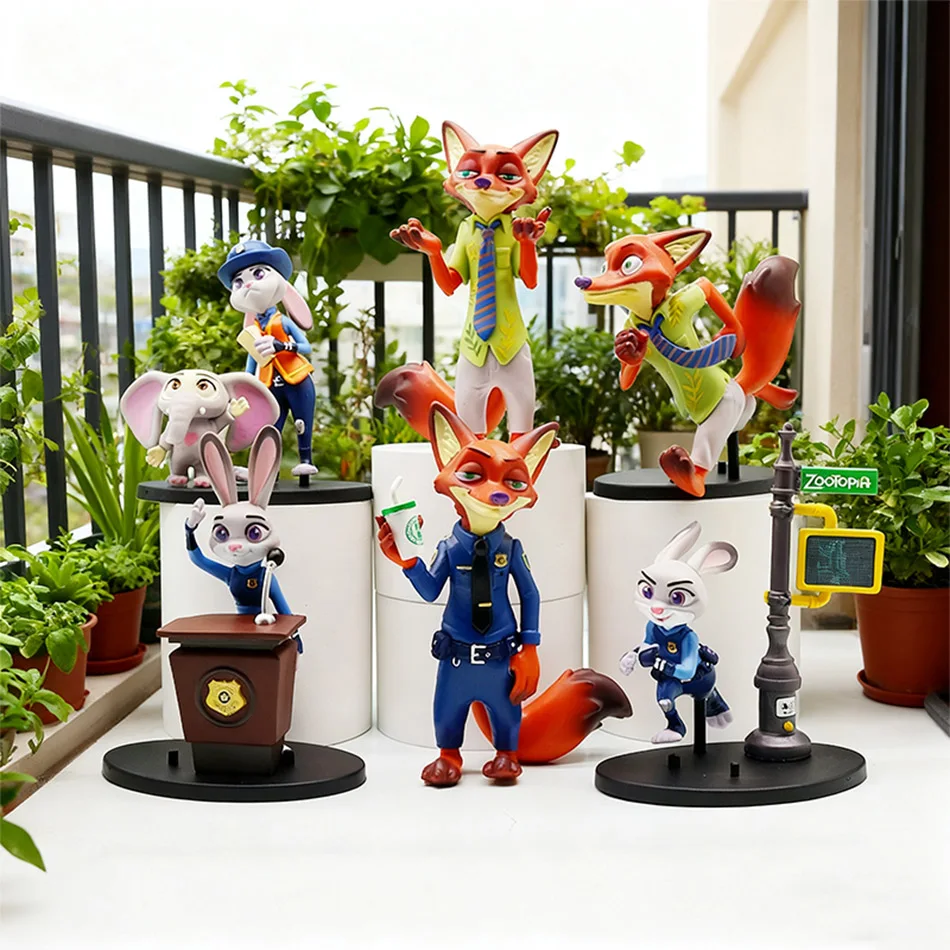 Ensemble de Figurines de renard mignon, 6 pièces, Style debout, ornements de bureau, cadeaux Surprise sur le thème des animaux pour enfants, nouveauté 2026