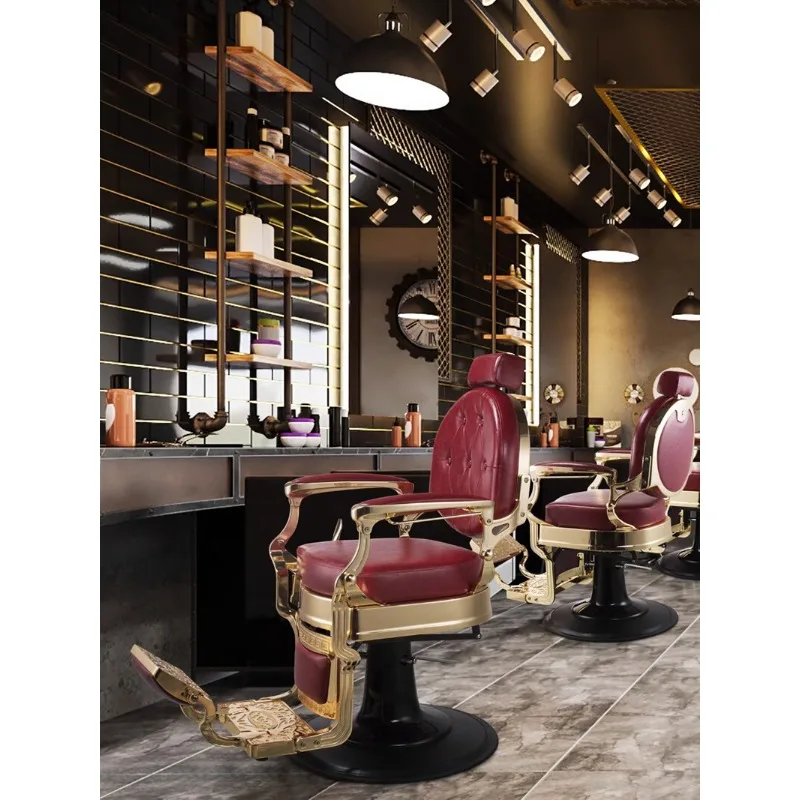 High-end haircutting shop barber chair Shaving and face-dressing chair Available in a variety of colors