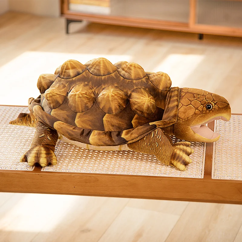 60cm Simulation schnappen Schildkröte Plüsch tier lebensechte Nordamerika Schildkröte ausgestopfte Puppe wilde Reptilien Kissen Kinder Weihnachts geschenke