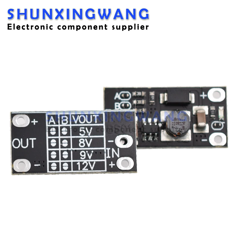 Mini DC-DC boost module 3.7V to 12V, supporting 5V / 8V / 9V / 12V output lithium battery boost