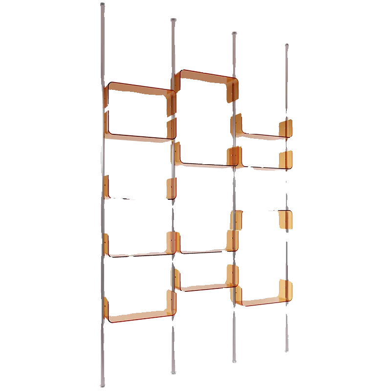 Beauty salon cosmetics display rack acrylic partition shelf display rack clothing store shoe and bag display cabinet