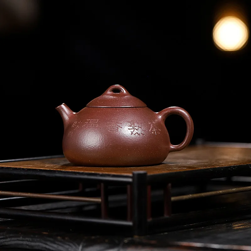 High Quality Purple Jade Sand Handmade Qin Quan Pot Yixing Clay Teapot Household Tea Set