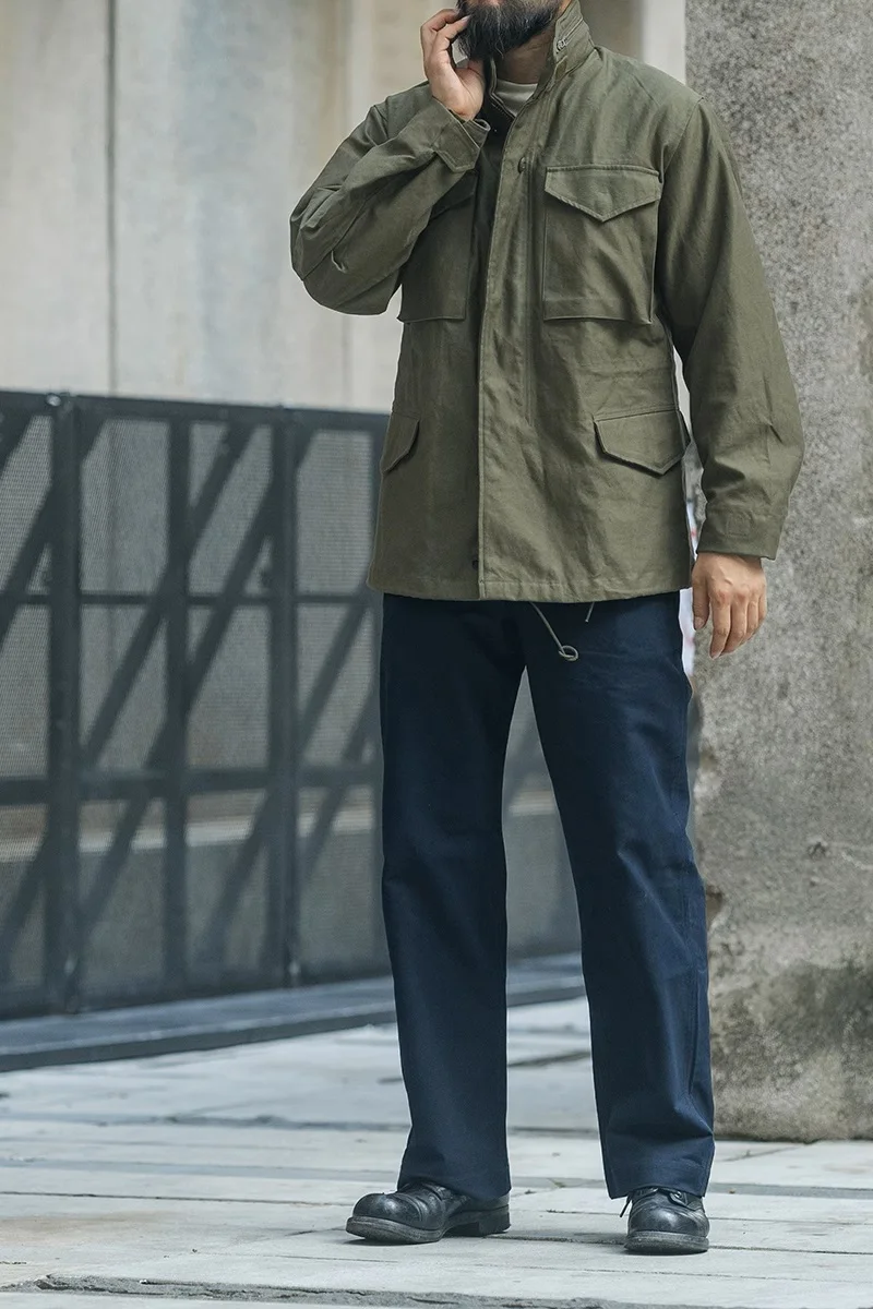 Rugged Bronson M-65 Field Jacket Vintage Mens Heavy-Duty Trench