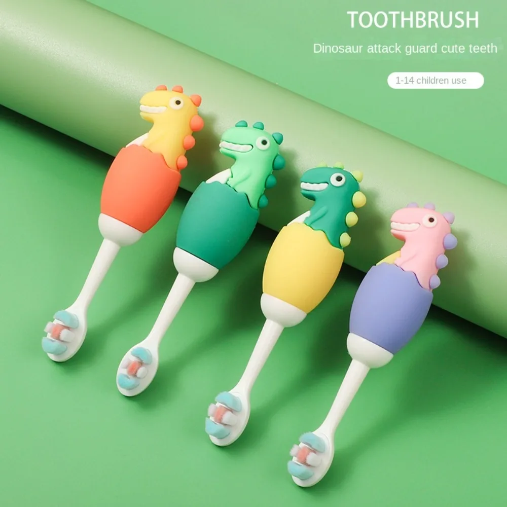 Kids Cartoon Toothbrush Soft Bristles and Anti Slide Handle Stand-up Bottom Safe and Fun Teeth Cleaning Oral Care Eco Friendly