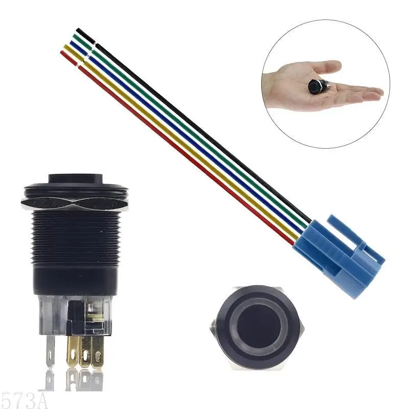 573a 22mm 방수 방해 래칭 파워 메탈 푸시 푸시 버튼 스위치 스위치 스테인리스 스틸