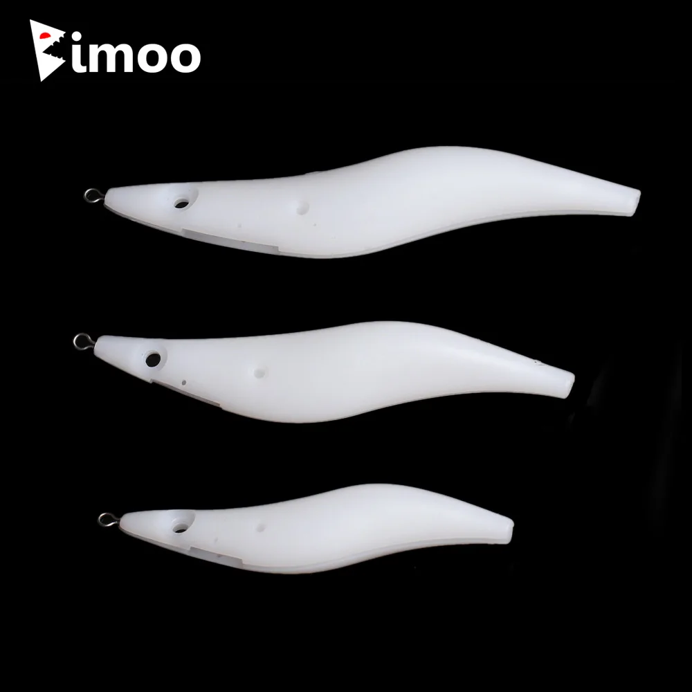 Bimoo Señuelo calamar de plástico Cuerpo blanco DIY - imagen 3