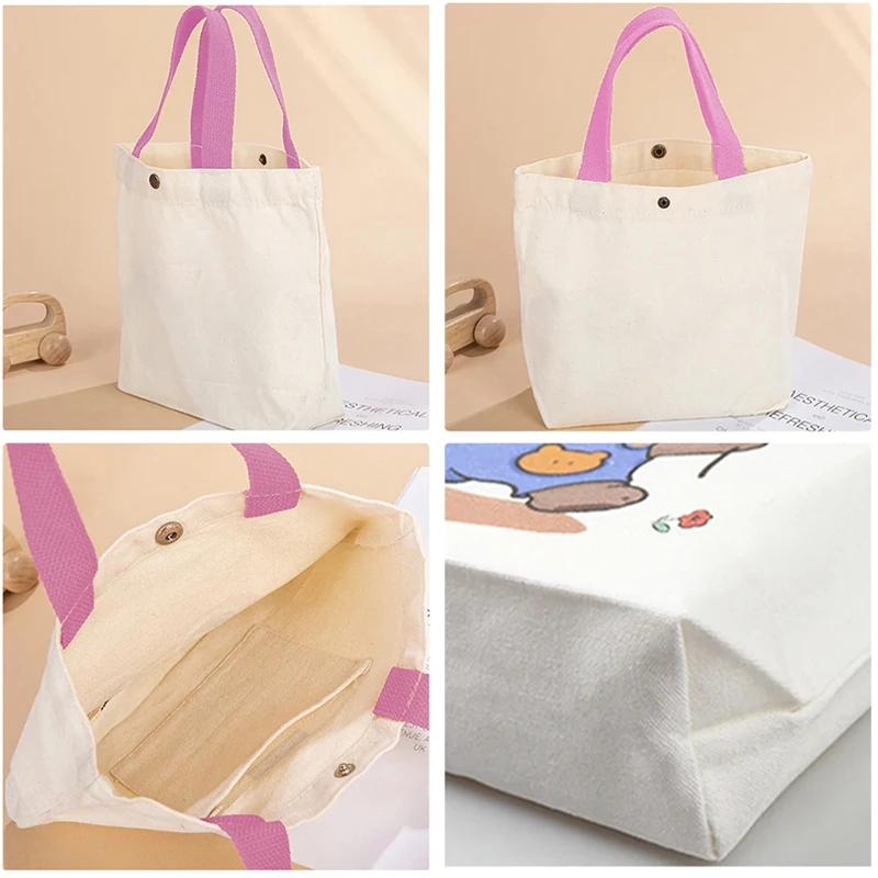 กระเป๋าถือผ้าแคนวาสลายการ์ตูนแมวน่ารัก ตัวอักษร A-Z สำหรับผู้หญิง ยี่ห้อ Gabbys Dollhouse ใช้ได้หลายแบบ ทั้งแบบถือและสะพาย สำหรับเดินทางและช้อปปิ้ง