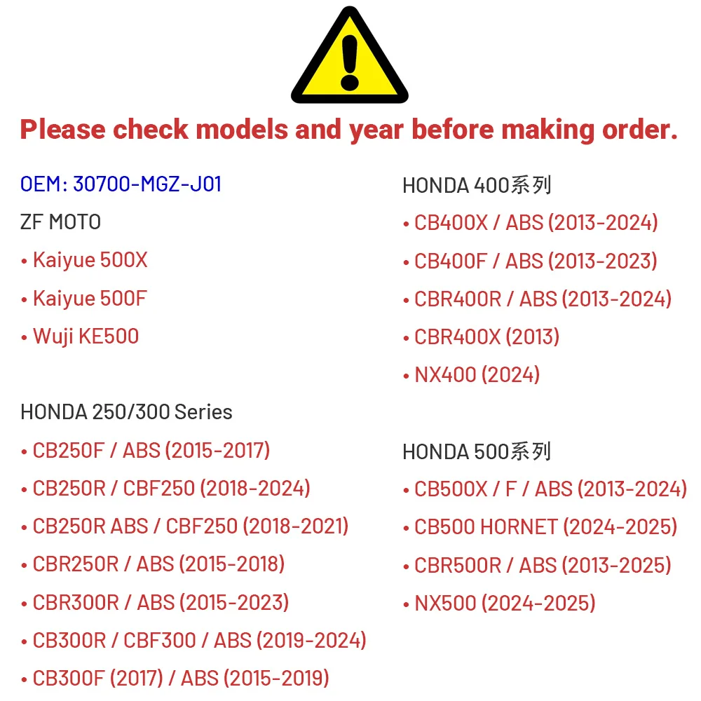 Ignition Coil Spark Plug Cap for Honda CBR500R CB500X F CMX500 Rebel CBR400R CB400X NX500 CL500 SCL500 CBR300R CB250R