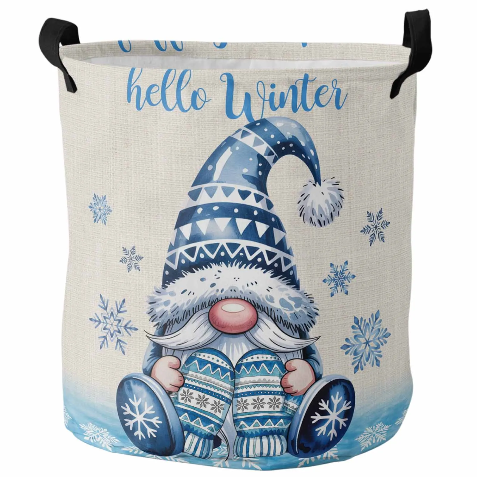

Зимняя синяя шапка, гном, снежинка, складная корзина для грязного белья, детский органайзер для игрушек, водонепроницаемые корзины для хранения