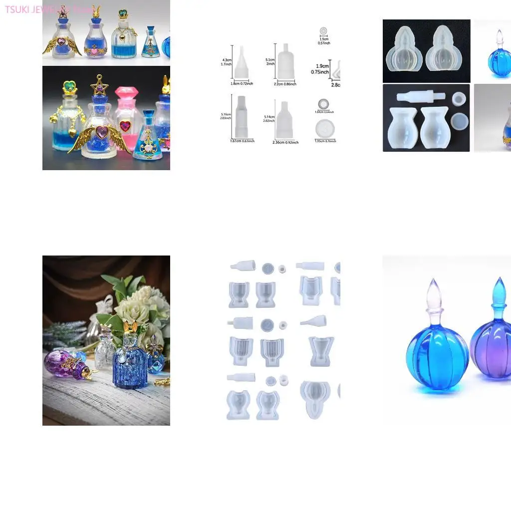 

62KE кристаллическая эпоксидная пробка для бутылок, набор форм для бутылок, контейнер, силиконовая форма для литья эпоксидной