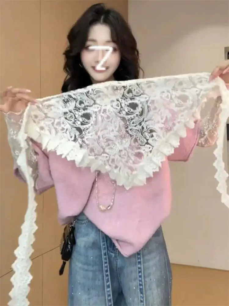 

Trendy Lace Hollow out Belted f Skirt Women's Spring 2026 New Sle Versatile High Waist A-Line Skirt Casual Wear