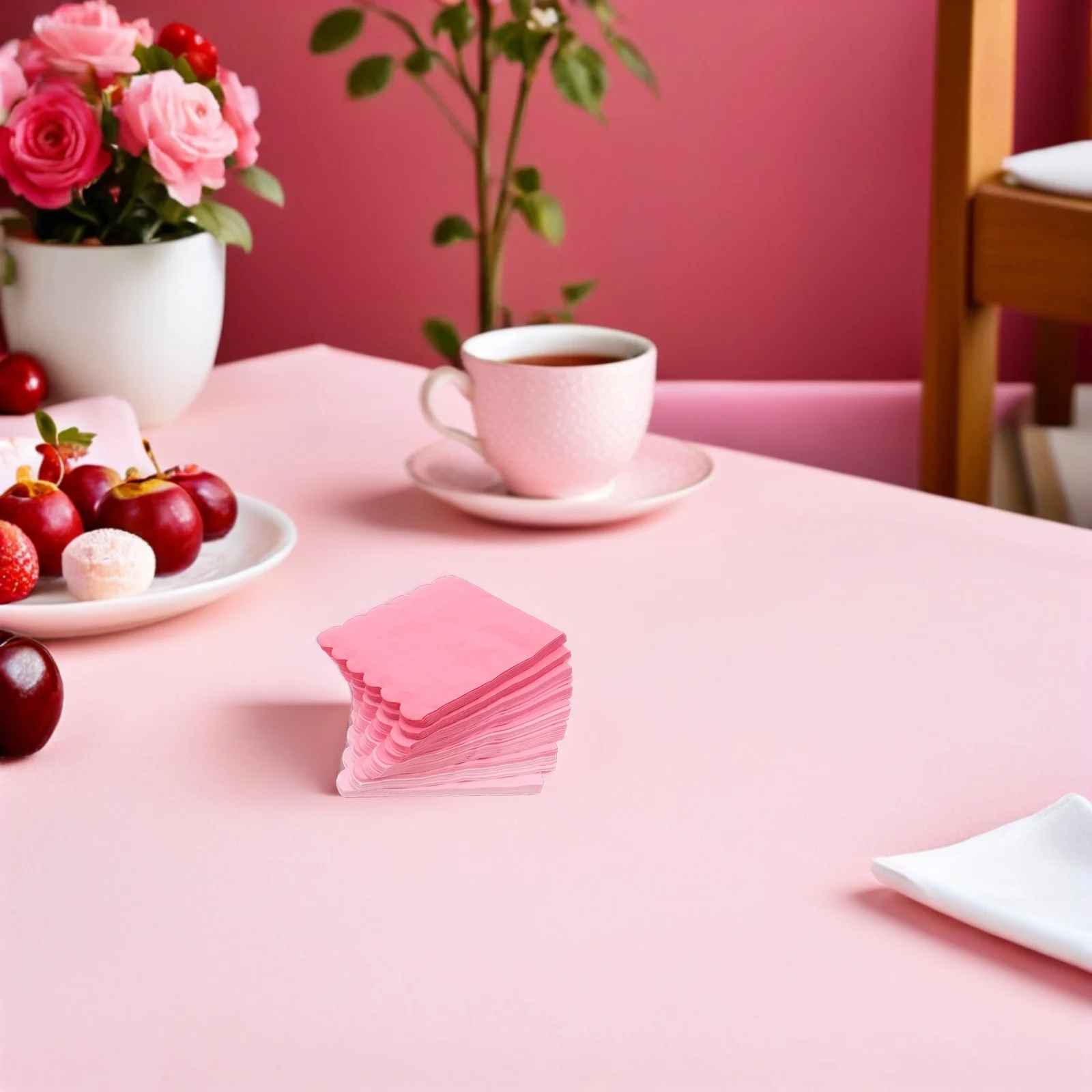 100 قطعة مناديل ورقية متدرجة وردية للاستعمال مرة واحدة أنيقة للحفلات مناديل عشاء كوكتيل لحفلات الزفاف وأعياد الميلاد