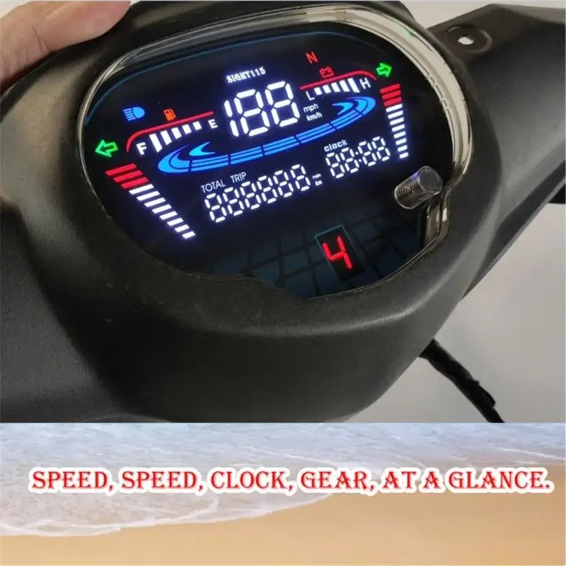C63D Digital Dashboard Meter Speedometer For Crypton Fi 114 Real Time Speed Tracking