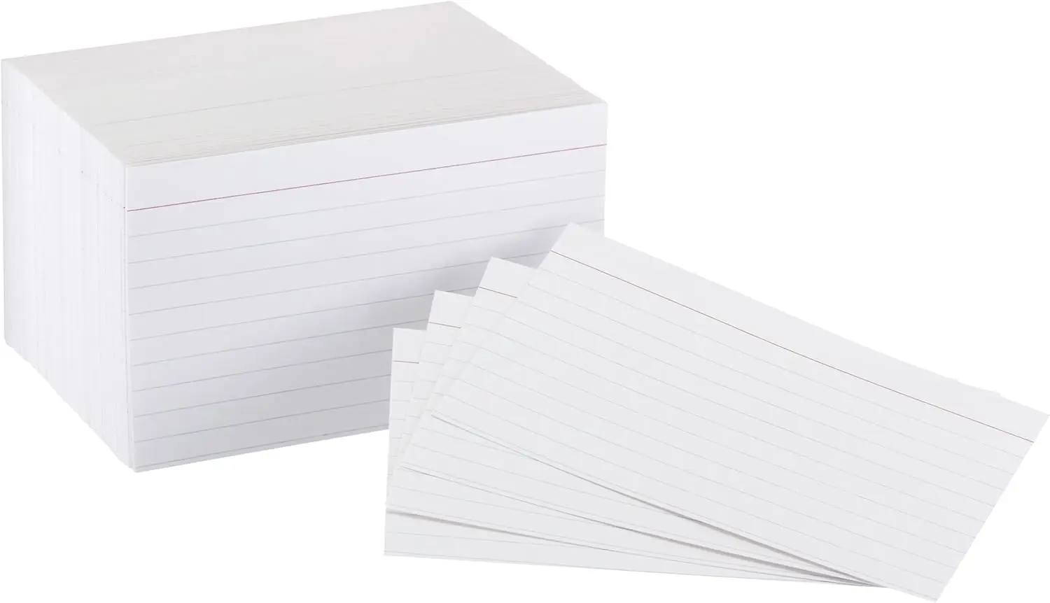 Heavy Weight Ruled Lined Index Cards, 300 Count, 100 Pack of 3, White, 3 x 5 Inch Card