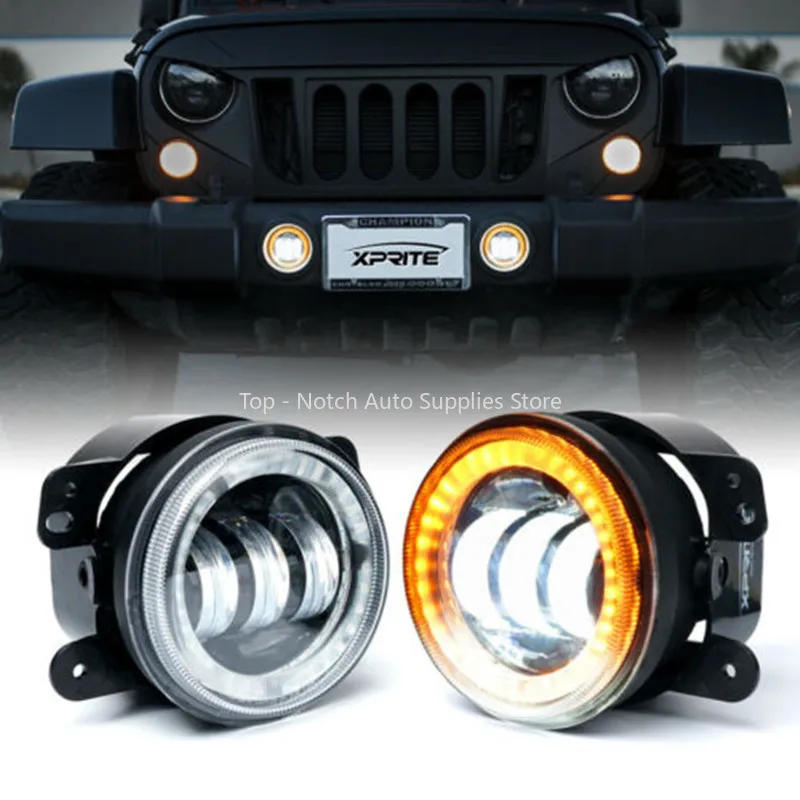 

Подходит для JEEP Jeep Wrangler, автомобильные светодиодные противотуманные фары, 4 дюйма, 30 Вт, с диафрагмой, модифицированные фары для мотоцикла Harley