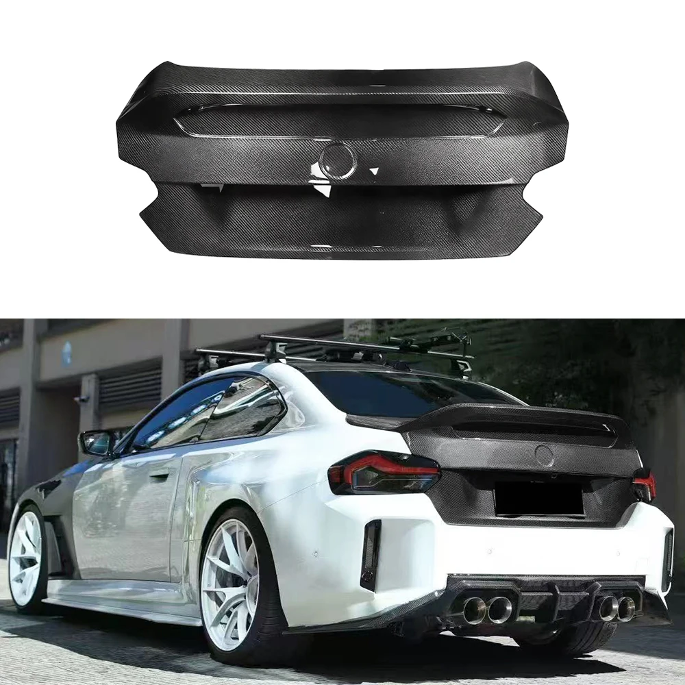 V Style Dry Carbon Fiber High Polished Surface Fitment Tested Rear Trunk Lid for BMW G87 M2 G42