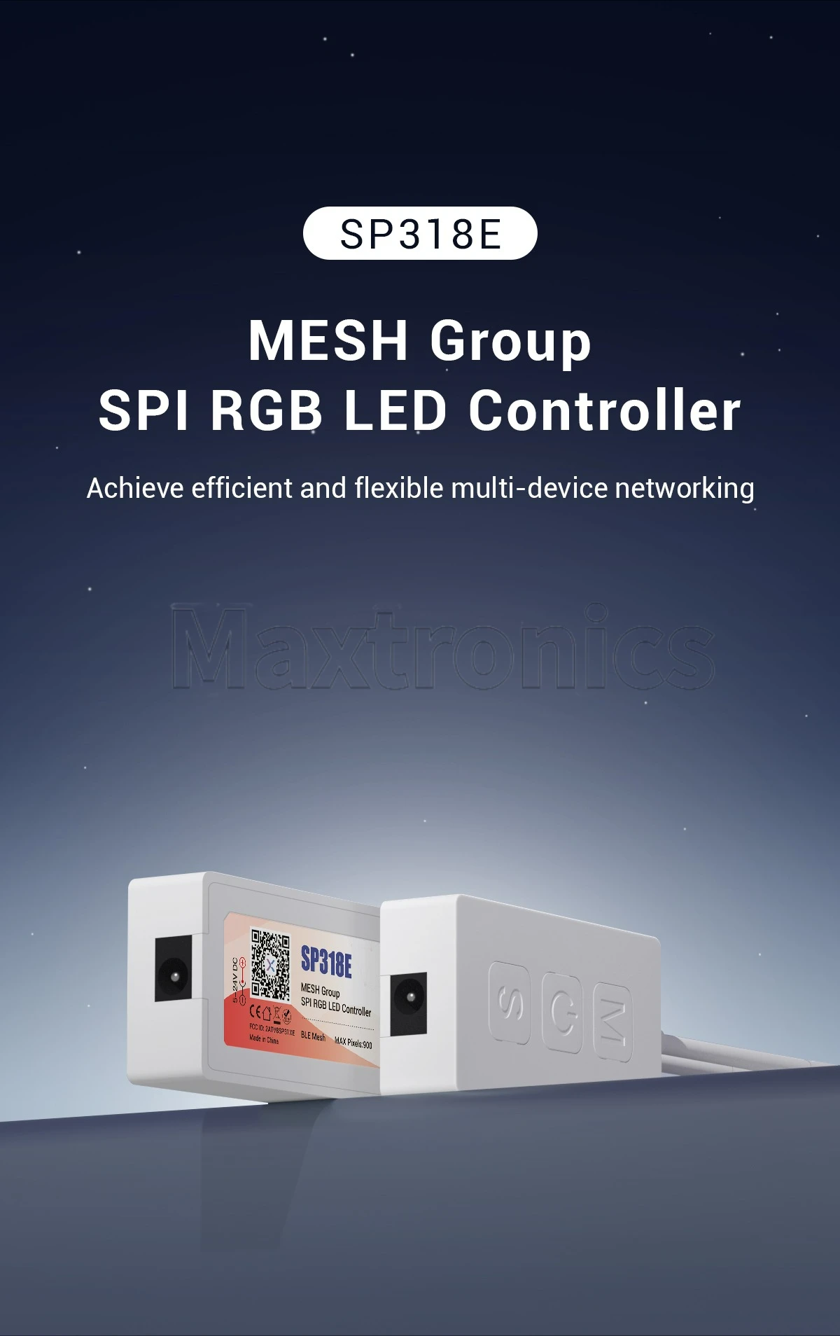 Mesh group control SPI RGBW LED 1-5CH pwm controller with bluetooth APP music control SP318E SP312E SP313E SP314E SP315E SP311E
