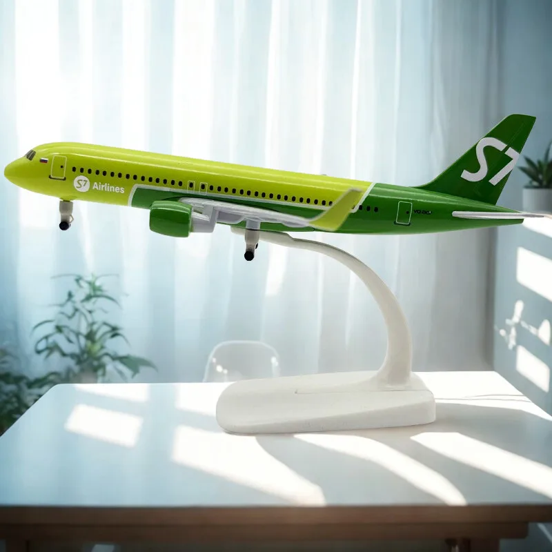 

20 см модель литья под давлением сплав Россия S7 Сибирь A320 металлический самолет авиакомпании самолет игрушки коллекция дисплей подарок