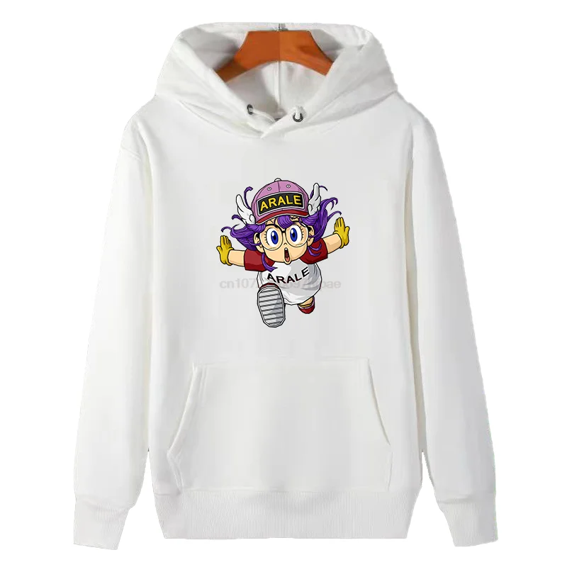 Moda gráfico moletom com capuz anime japonês mangá arale novo em moletons pulôveres de inverno camisola grossa com capuz