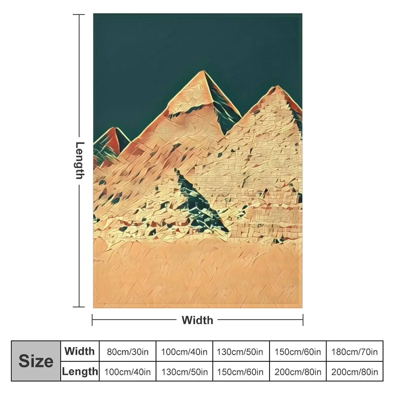 Egyptian pyramids Throw Blanket Plush Large Picnic Single Blankets