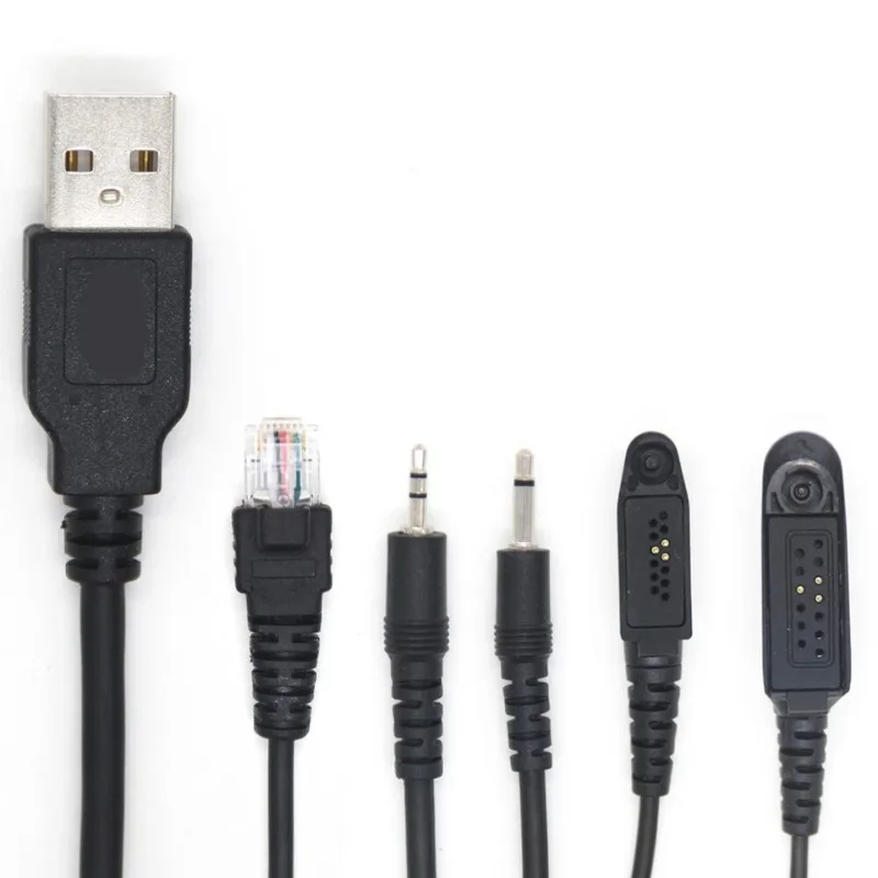 Motorola 5 in 1 FTDI USB Programming Cable For PTX760 EX600 CM140 EP450 GP300 GM338 GM340 GM360 GP328 CP150 GP3688 Walkie Talkie