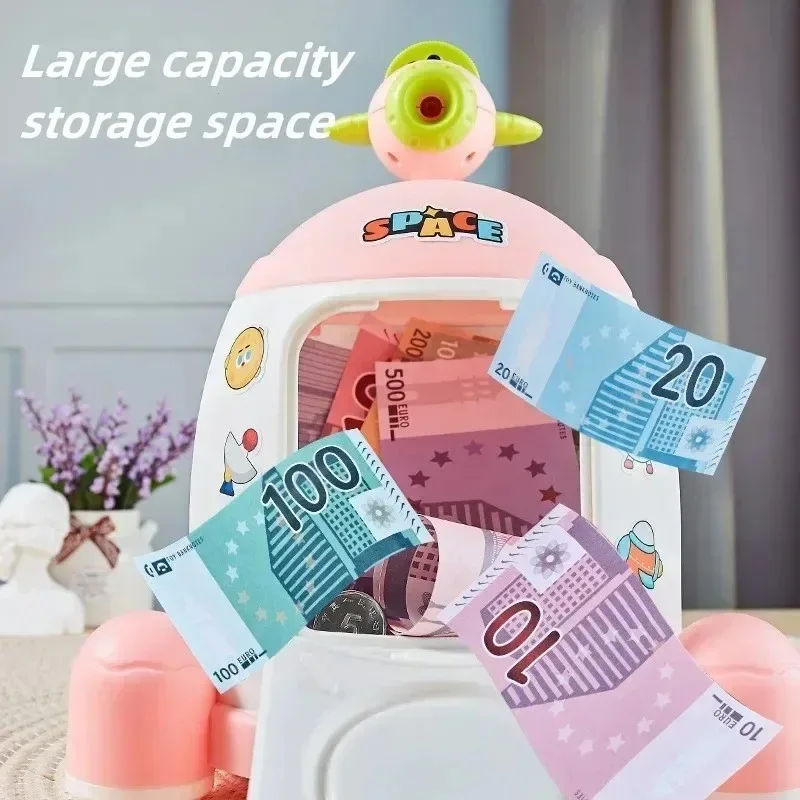 Kids Rocket Bank Speelgoed Multifunctionele ATM Bank Woondecoratie Projectie Speelgoed voor Jongens Meisjes Verjaardag Kerstcadeau