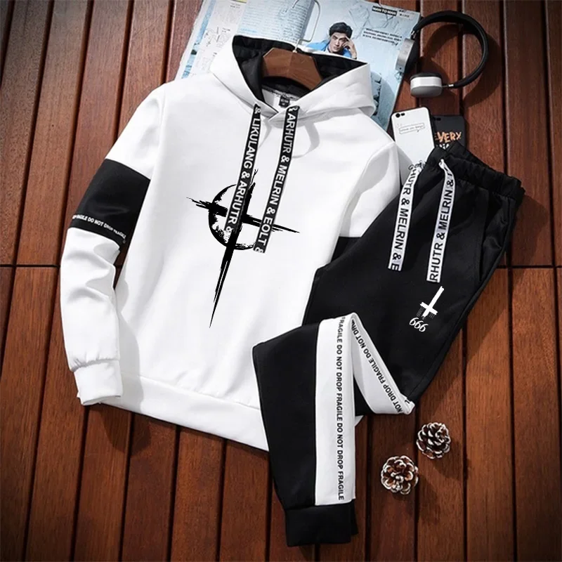 

Удобный и качественный мужской спортивный костюм (худи и брюки) для повседневной носки и активного отдыха, весна 2026, хит продаж