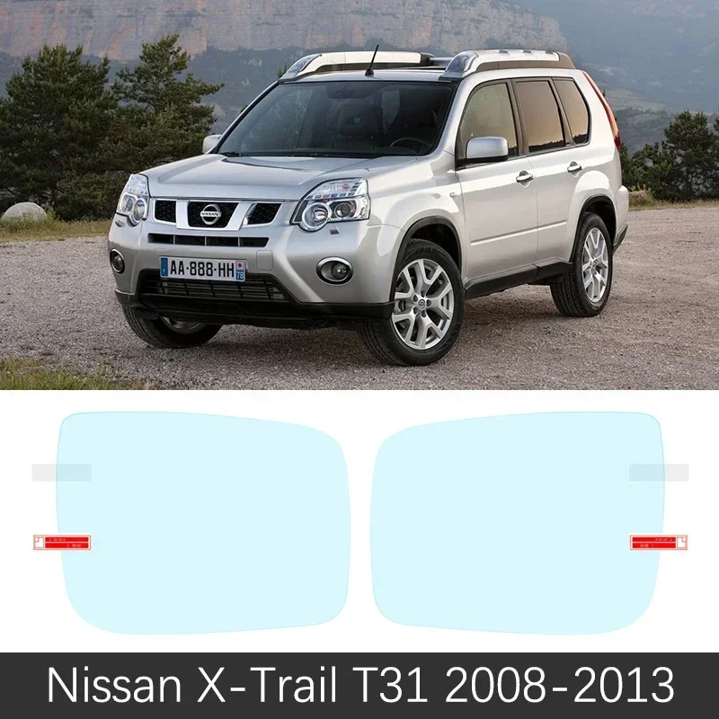 Full Cover Anti Fog Film For Nissan X-Trail T31 T32 2008-2021 Rearview Mirror Rainproof Anti-Fog Films Stickers Car Accessories