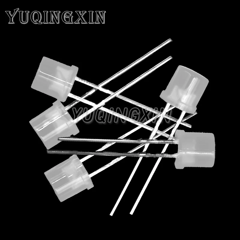 100pcs 5mm Flat Top White Red Yellow Blue Green Assorted Kit Lamp Diode LED Ultra Bright Bulbs Emitting Diode F5 DIY Light