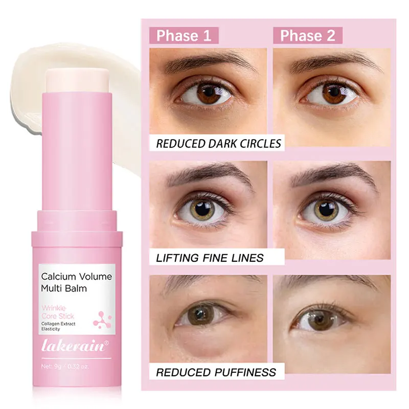 Calcium Volume Multi Wrinkle Stick Collagen Extract Elasticity Firming Skin Lightening Dark Circles Moisturizing Eye Cream Stick