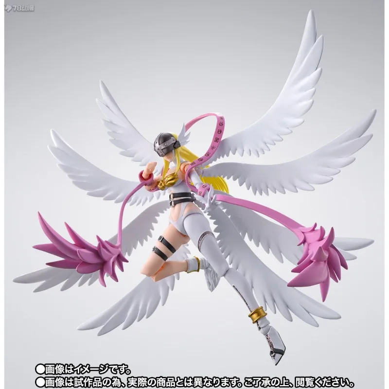 BANDAI Genuino S. H. Figuarts Series Juguetes móviles Monstruo digital Caballero de loto rojo Bestia - Renacimiento del Caballero Sagrado, Modelo Angewomon