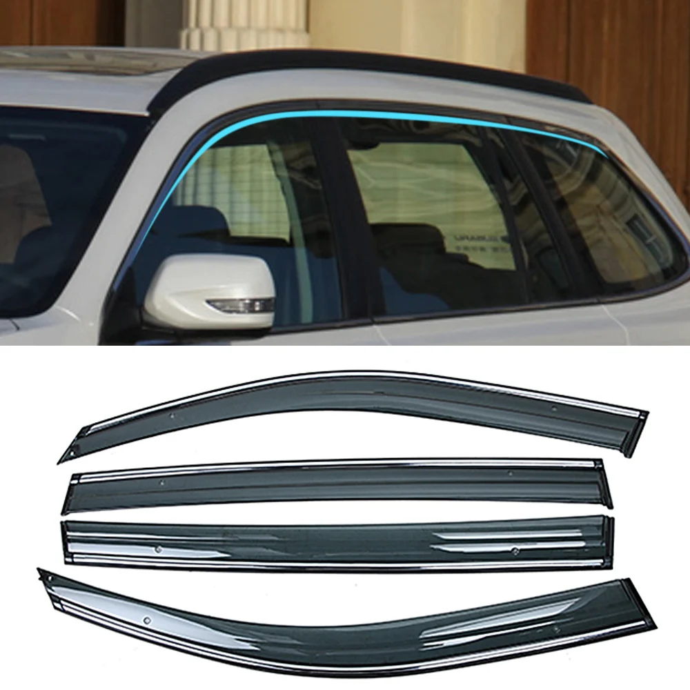 

For SUBARU Outback 2009-2014 Auto Car Window Sun Rain Shade Visors Shield Awnings Shelter Protector Cover Trim Frame Sticker