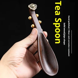 New Retro Ebony Chinese Tea Scoop Spoon Teaspoon KongFu Tea Shovel Leaves Chooser Holder Tea Ceremony Utensils Accessories Tool