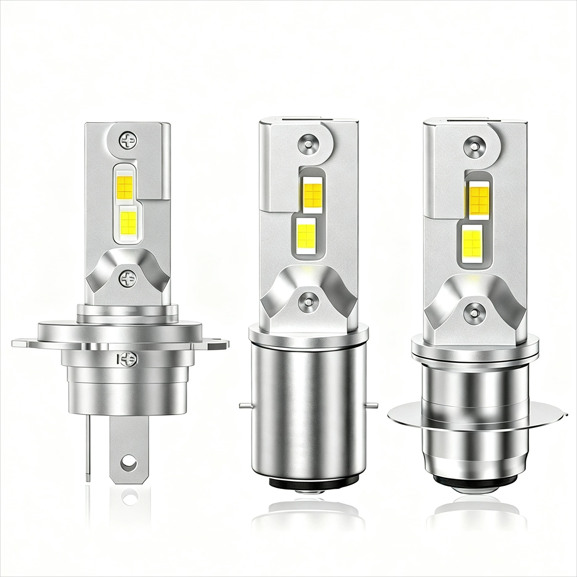 NXY Motorcycle LED Headlight Bulb H4 H6 Original Size Yellow White 3570 LED Chip High Bright Motorbike Lamp 24V Retrofit Light