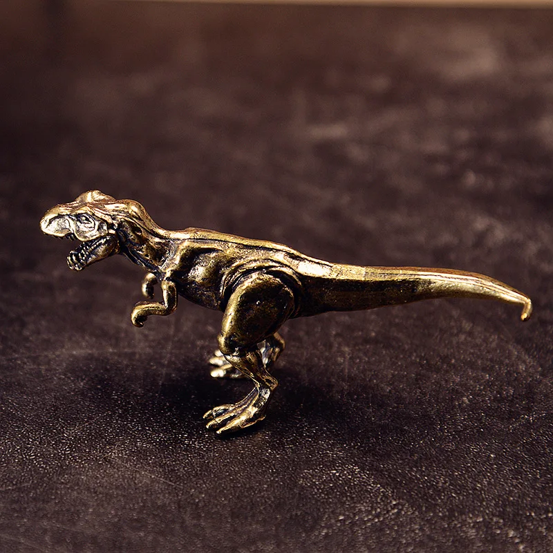 Brass Tyrannosaurus Rex Decoration Jurassic Crafts Living Room Office Home Creative Ornament Desktop