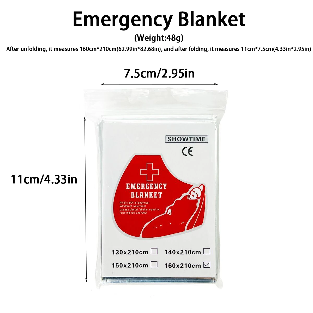 4/6/8Pcs Portable Windproof Waterproof Reflective Emergency Survival Thermal Blanket for Outdoor First Aid Camping Hiking Travel
