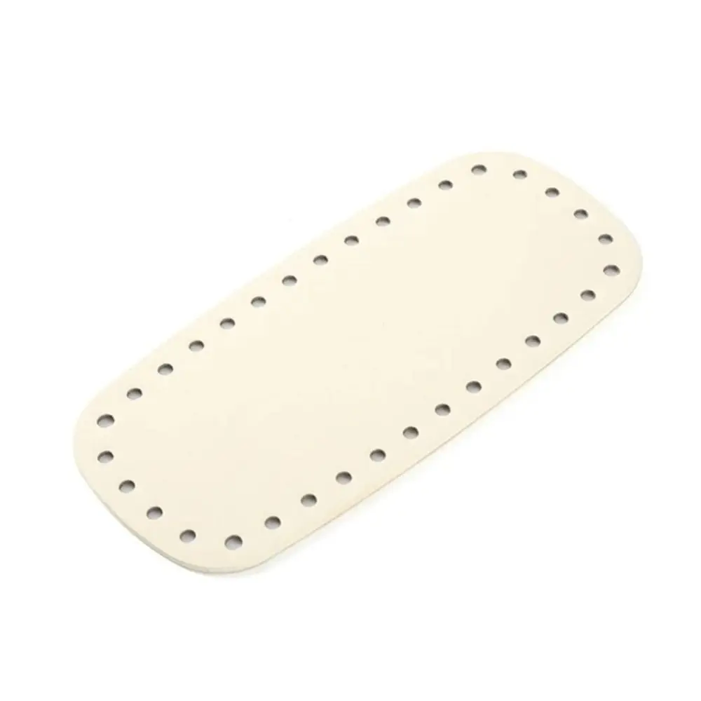 Portable PU Leather Crochet Bag Bottom Oval Making Bags Purse Long Bag Bottom With Holes Handmade Bottom Bags Accessories