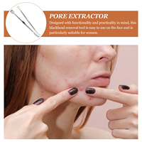 2Pcs Blackhead Shovel Stainless Steel Pore Extractor Clay Skincare Tool Face Scraper Beauty Instrument Accessories Lightweight