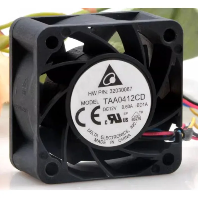 New Cooler Fan for Delta TAA0412CD 4020 12V 0.60A 4CM Dual Ball Temperature Controlled Cooling Fan 40*40*20MM