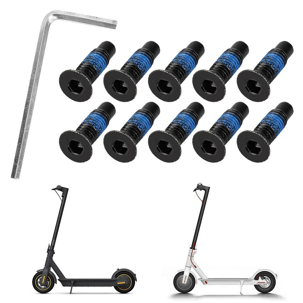4/10pcs Electric Scooter Screw Set Mounting Screw Kit With Wrench For-Ninebot Max G30ES Front Fork