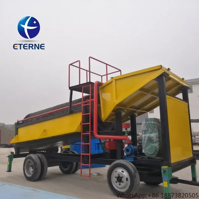 Clay Alluvial Gold Diamond Mining Washing Machine Double Layers Vibrating Rotary Scrubber Vibrate Trommel Screen