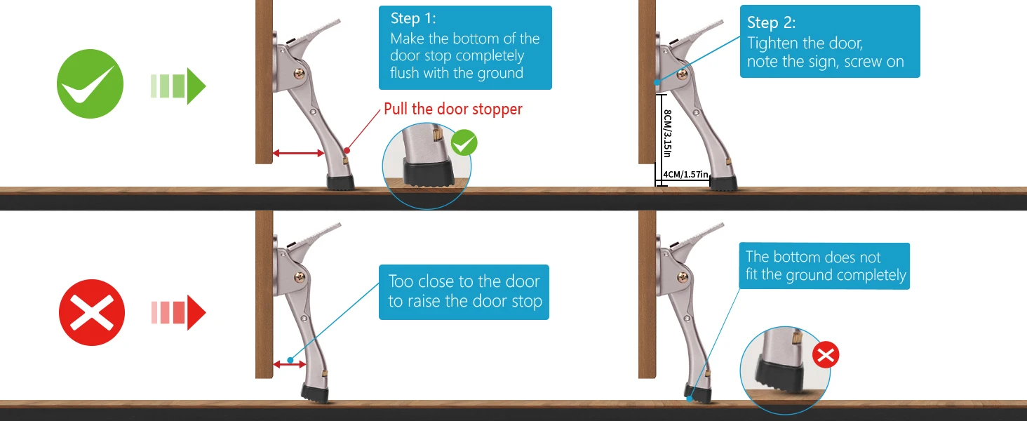 توقف الباب، إيقاف الباب، ارتفاع الفولاذ المقاوم للصدأ، طرف مطاطي قابل للتعديل، سدادة باب برونزية عتيقة، سدادة باب كيك داون