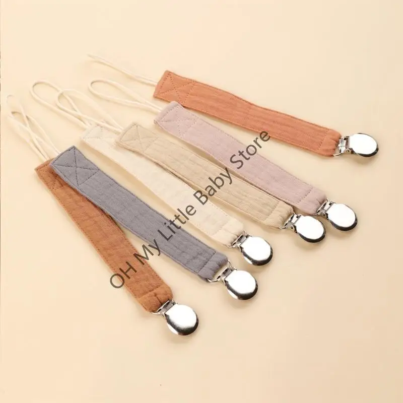 M76C 6 قطعة هوة الطفل القطن عضاضة هوة حزام الطفل الدمية كليب الطفل هوة حامل مصاصة سلسلة إمدادات الطفل #2
