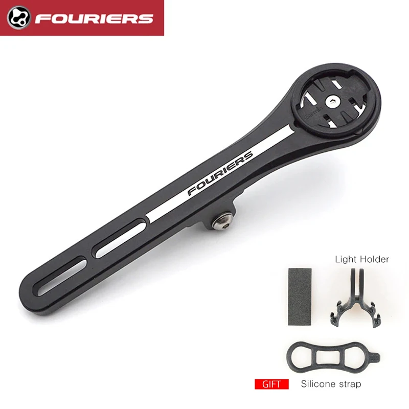 

FOURIERS Road Bike Integrated Aero Handlebar Cycling Computer Combo Mount Holder Bracket For Garmin Wahoo Bryton Gopro Headlight